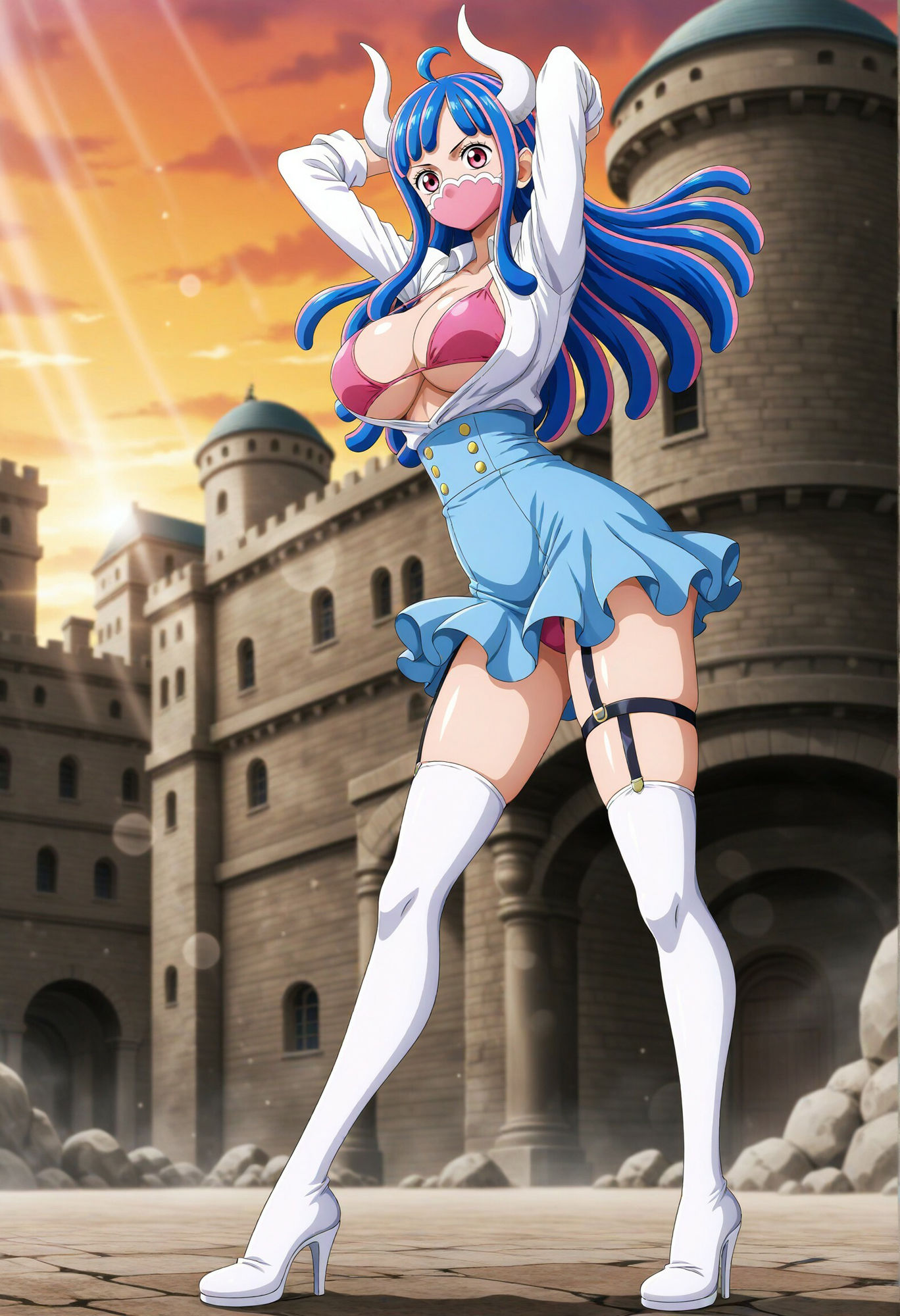 サンプル画像1:百獣海賊団飛び六胞 うるティの 濃厚な夏(お宝ガールズ) [d_518921]