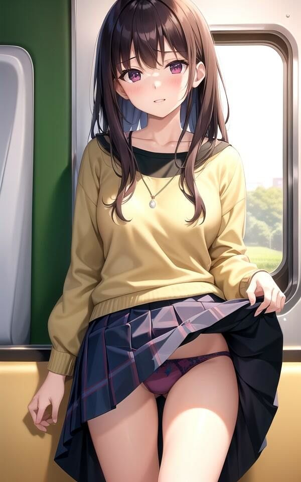 サンプル画像1:パンちら電車4(AIblack) [d_518930]