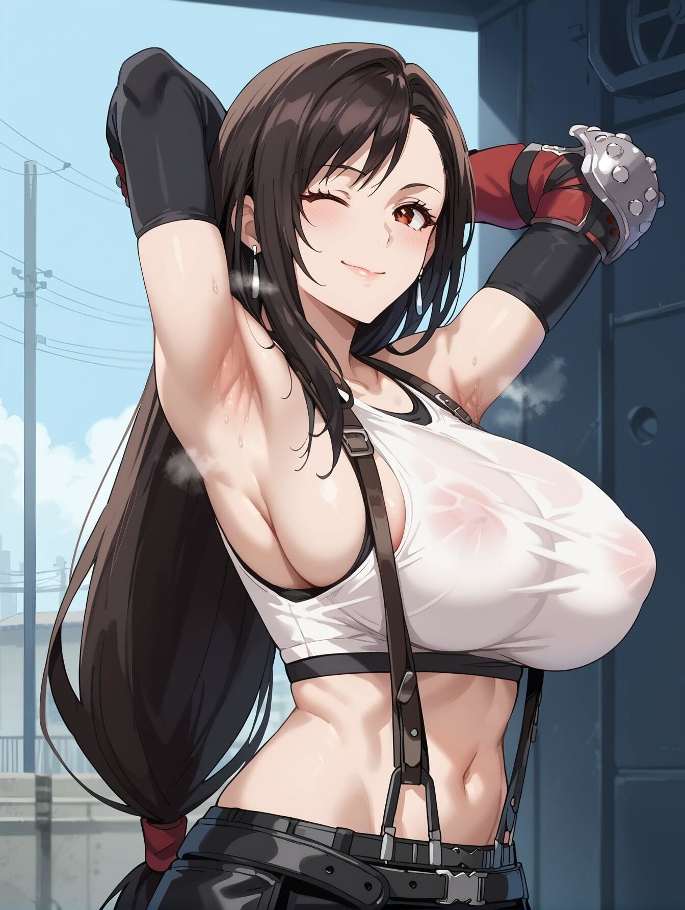 サンプル画像5:FFイラストエロ画像_セクシーな身体に巨乳で大人気なティファのエッチな画像集！(エロココ！) [d_518991]