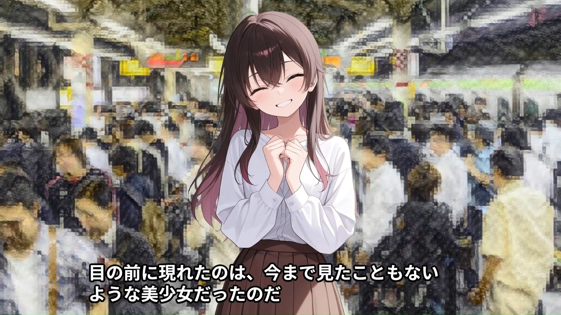 【完全痴●マニュアル】初めて満員電車に乗った盲目の少女が親切そうに近づいてきた痴●に絶頂させられ、その後痴●再現ドキュメンタリーでセカンドレ●プされる話（前編）