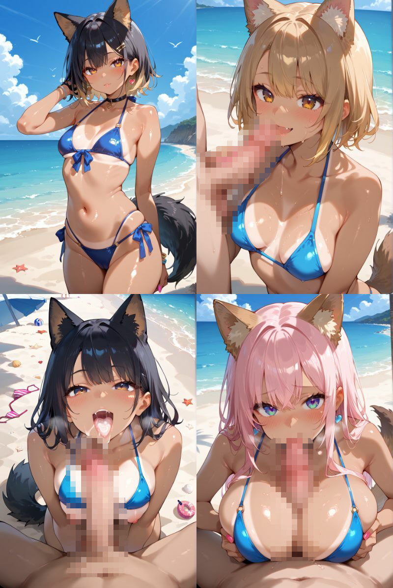 サンプル画像1:ケモミミ？の楽園 いぬ 黒ギャル編(ツースリーステーション) [d_519127]