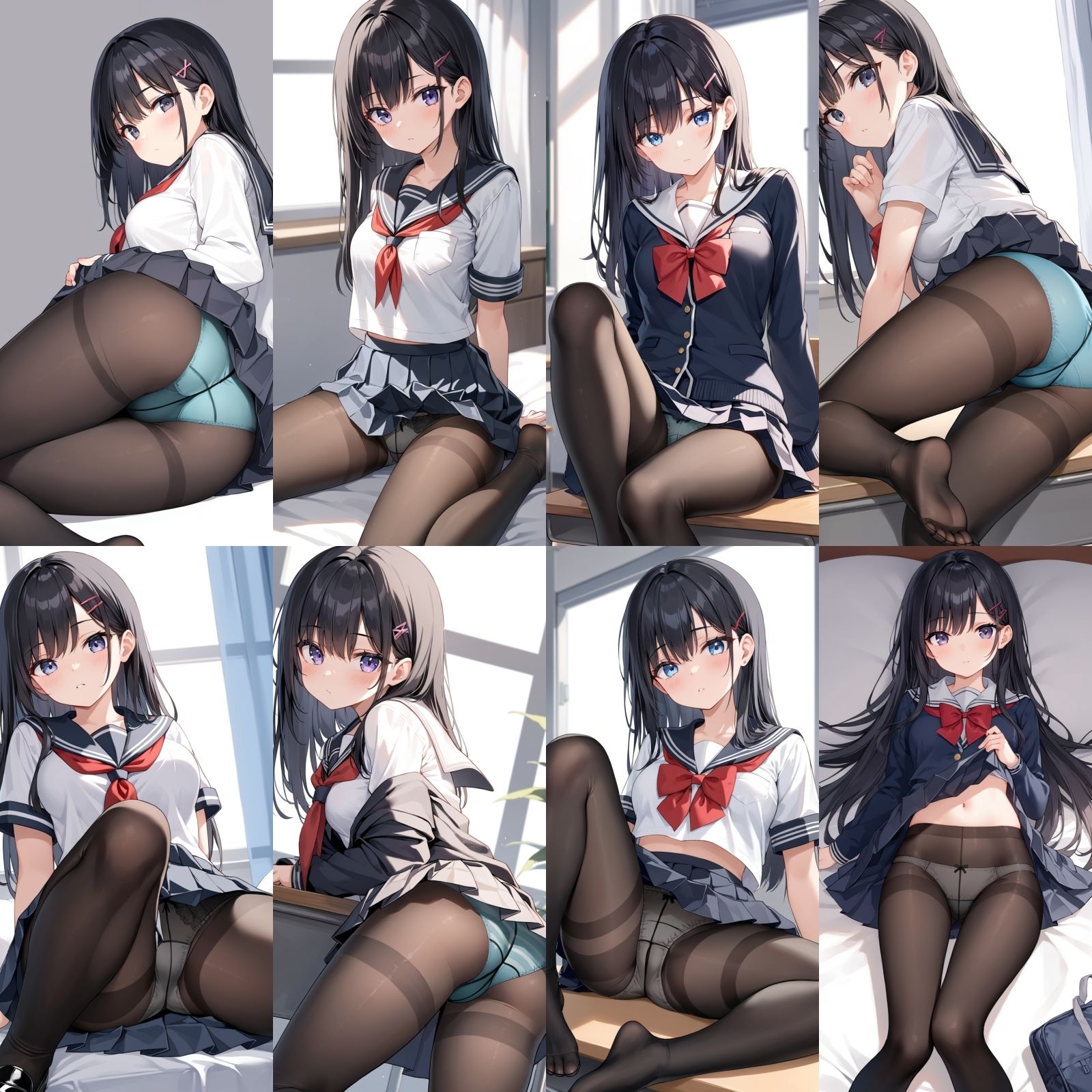 サンプル画像2:【続編2】 女友達にお金を払って、黒タイツおパンティーをみせてもらった【500枚】(女子高生) [d_519151]