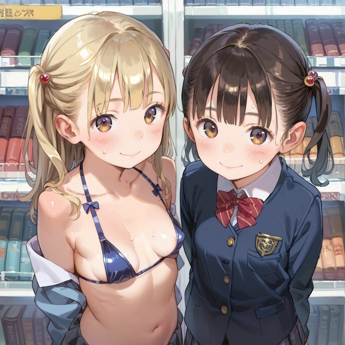 図書館で声を出せずに愛液垂れ流し娘03