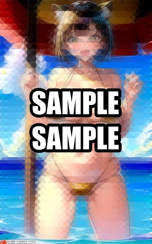 サンプル画像6:ケモミミ美女のヒョウ柄ビキニ(えしゃえしゃ) [d_519406]