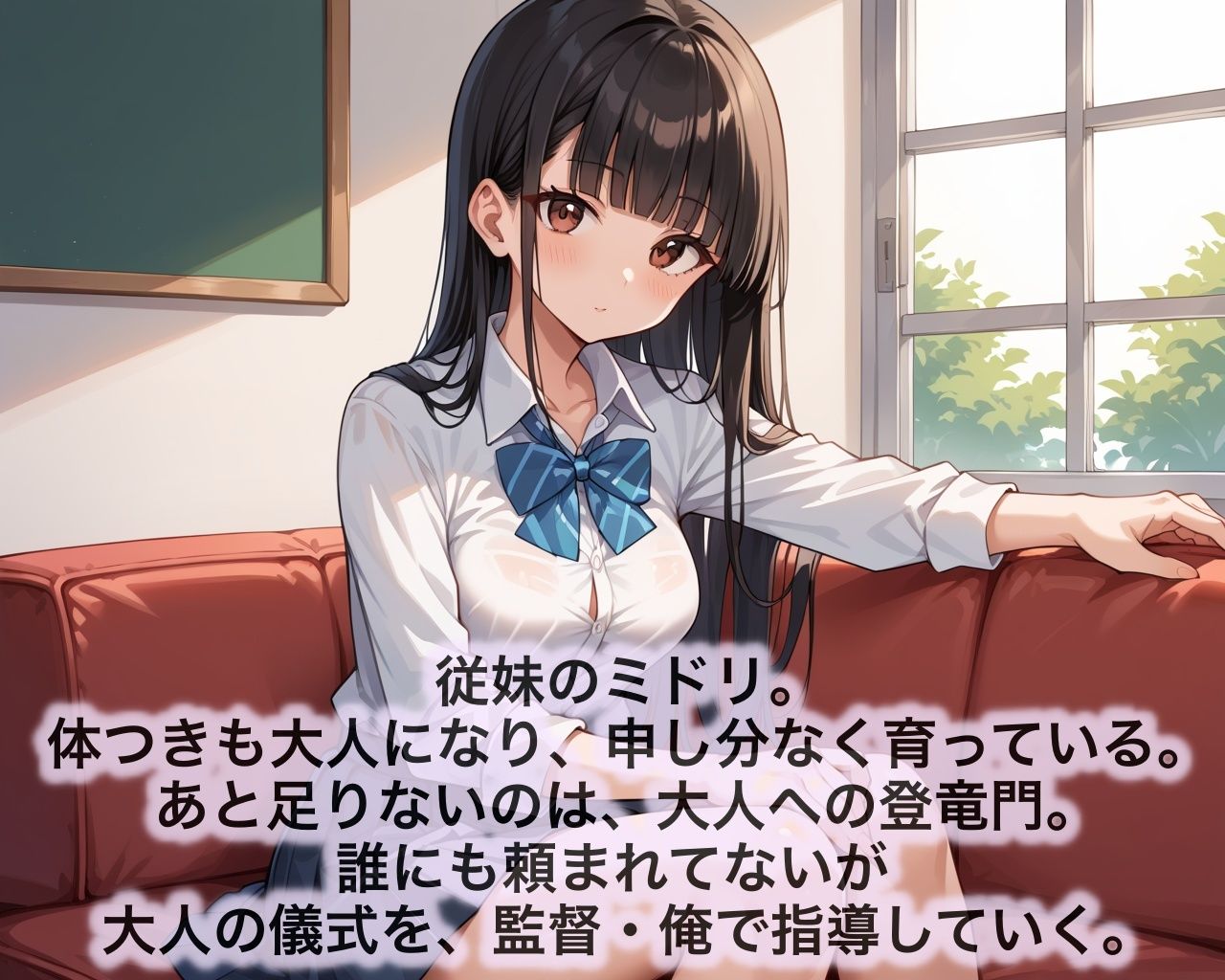 サンプル画像1:清楚従妹に性指導(あめりかん極太そーせーじ) [d_519446]