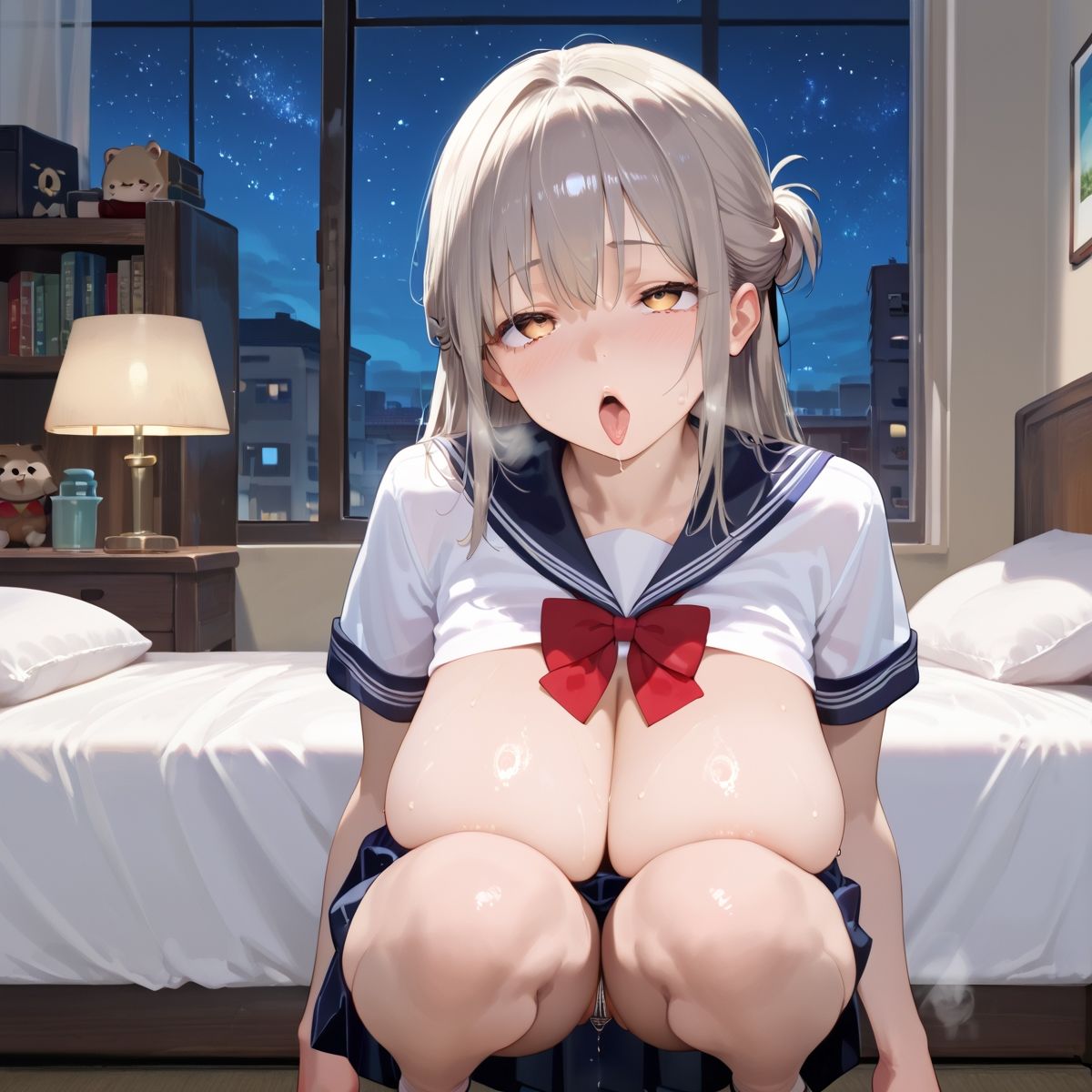 サンプル画像2:【PART1】夜の塾の自習室で羞恥オナニー覗き(にくどんぶり侍) [d_519466]