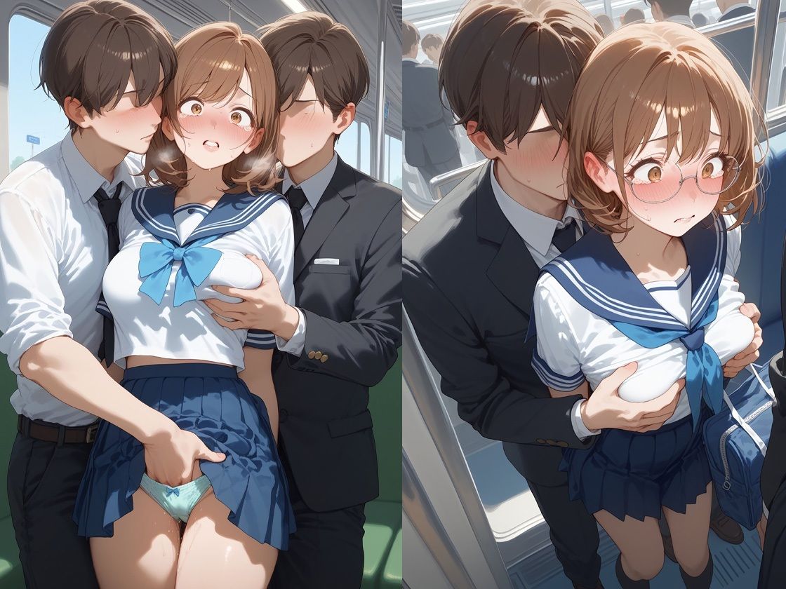 サンプル画像2:集団痴〇の餌食になる制服娘ちゃん(ココナッツパンチS) [d_519616]