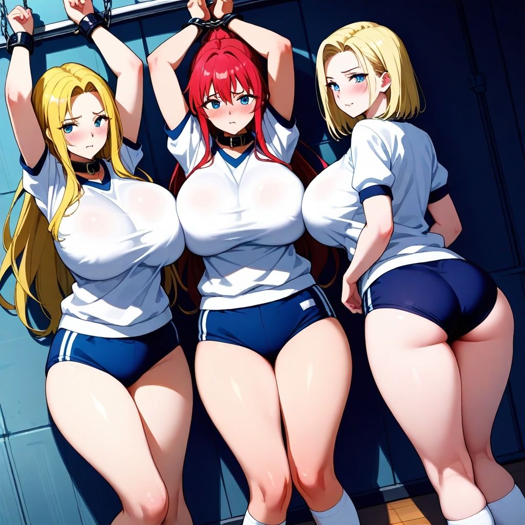 サンプル画像5:【微エロ】フェチコレVol.30 吊り上げ拘束されて辱められる巨乳ブルマ美女（金髪オンリー）【総枚数250枚】(満点星) [d_519775]