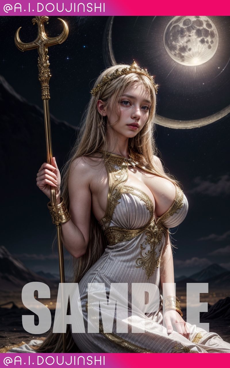 サンプル画像1:純潔を神に捧げる古代ギリシャ美爆乳神官@AI同人誌vol.090(爆乳@エーアイ) [d_519803]