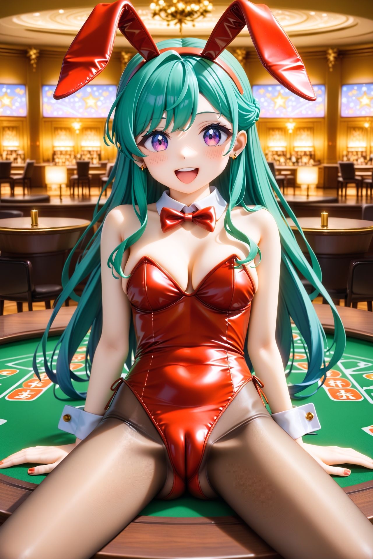 サンプル画像1:ミニチュア カジノ営業中(ハートパイン) [d_520074]