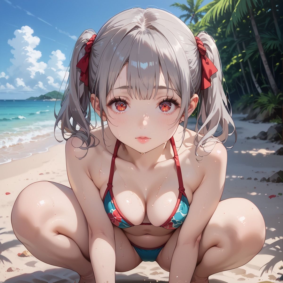 サンプル画像4:嵐で船が難破して，女の子だらけの島に漂着！？4(ぷにぷに.com) [d_520169]