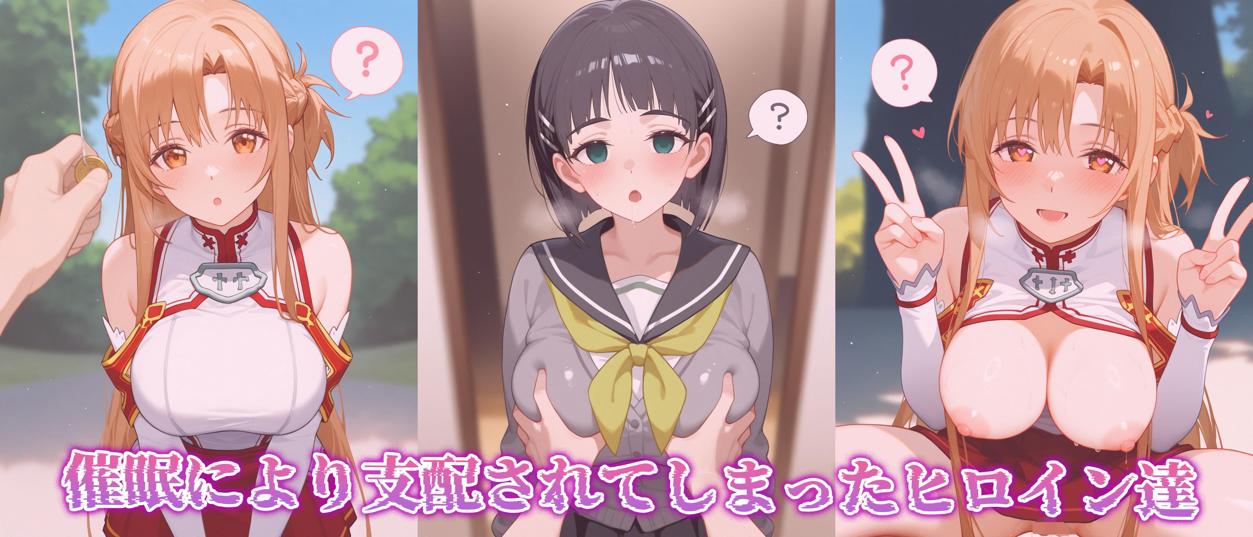 サンプル画像1:【催●性支配】強●淫乱ヒロイン化 SAO編【結○明日奈/桐○谷直葉】(Bergamot) [d_520294]