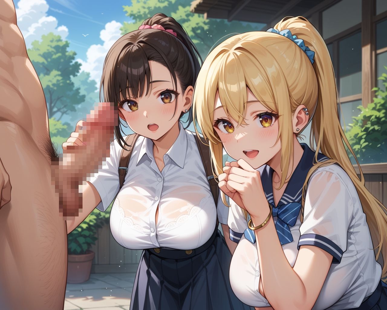 サンプル画像5:巨乳白ギャル女子校生がエロすぎて性指導と言って中出ししてみた(ピチッとアワビ) [d_520367]