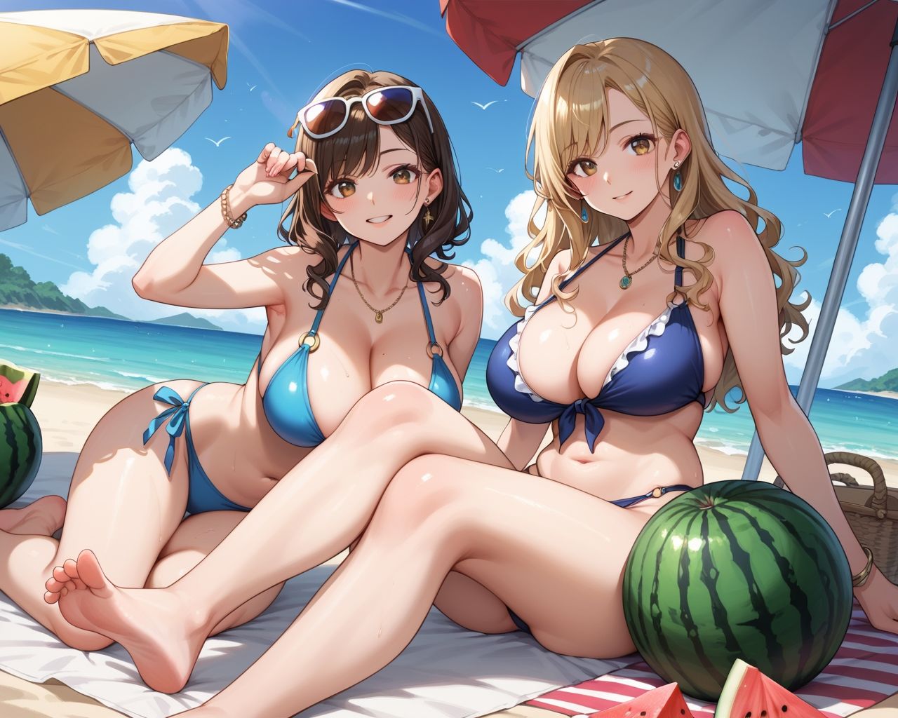 サンプル画像1:巨乳＆金髪＆茶髪 性処理学級 白ギャルビキニ編【119P】(ピチッとアワビ) [d_520378]