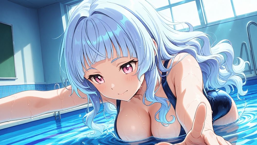 サンプル画像6:爆乳スク水美少女たちと秘密の課外授業【4K】【FANZA専売】(ニート印刷所) [d_520424]