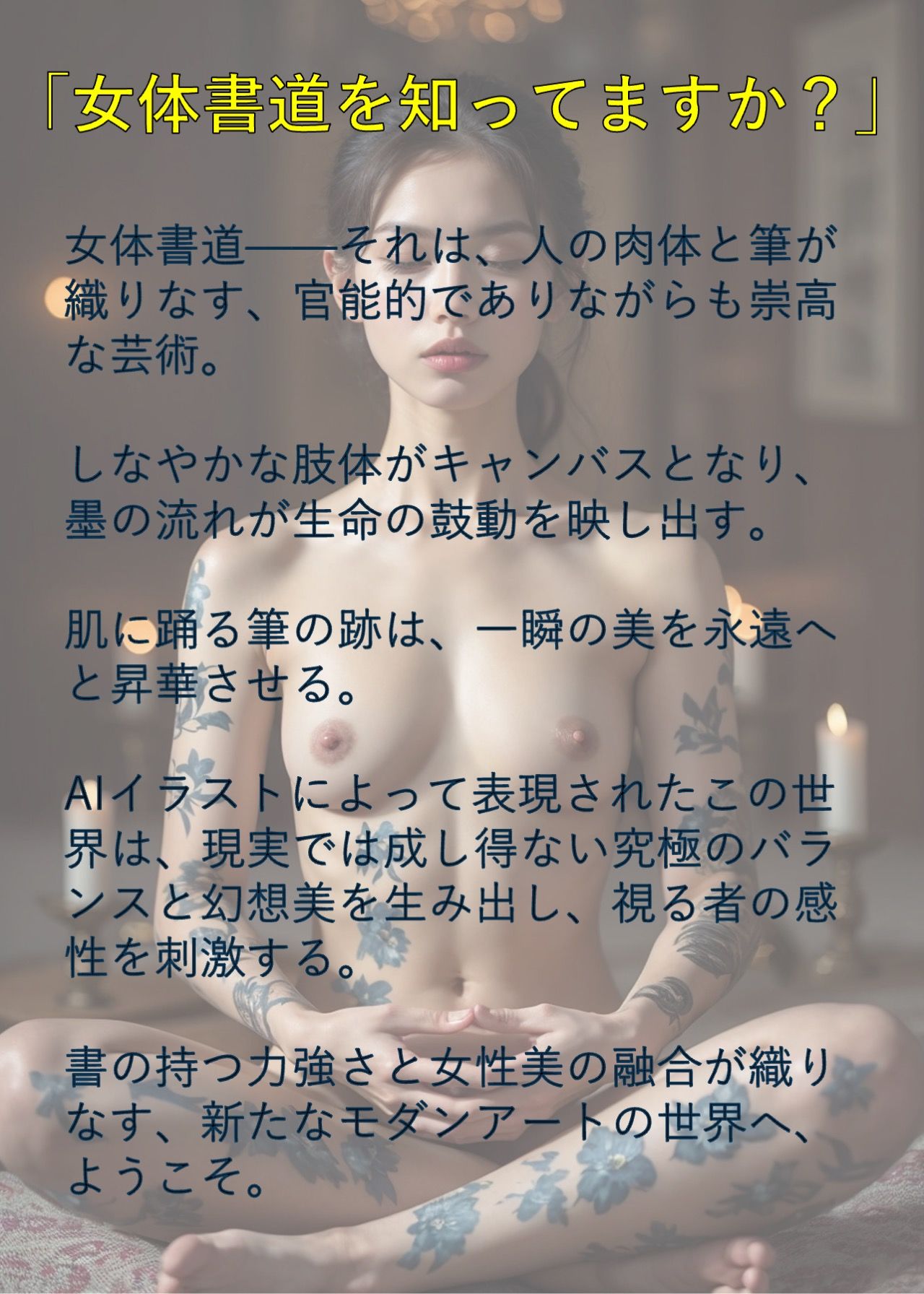 サンプル画像2:AI最強美術部vol.3「女体書道」(ノーティラス) [d_520553]