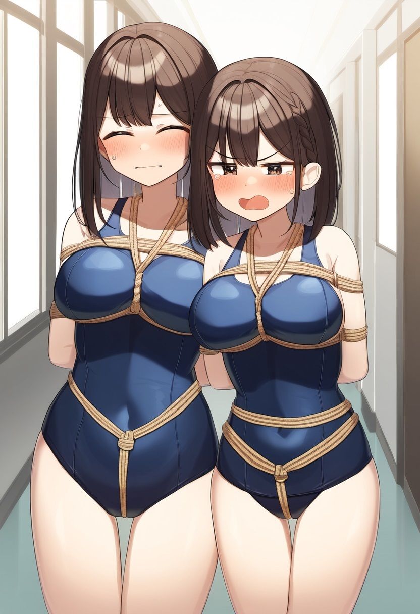 サンプル画像6:スポーツ少女着衣緊縛AIイラスト集(Love and peace) [d_520659]