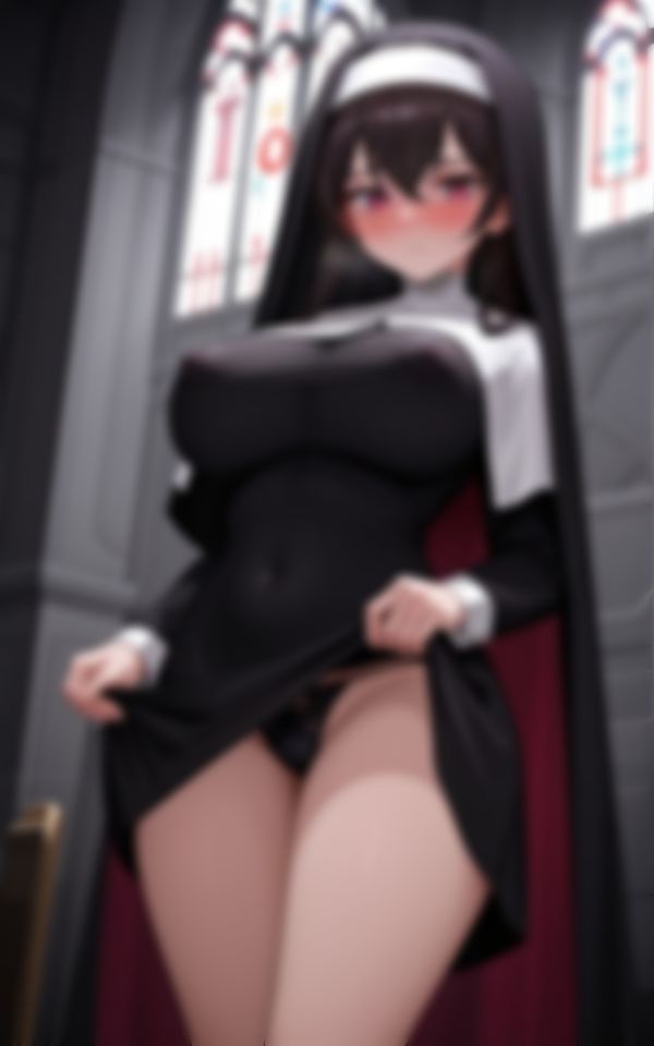 サンプル画像6:魅惑の爆乳おっぱいを魅せつける淫乱若妻シスターのビッチ記録集(おやすみバニー) [d_520852]