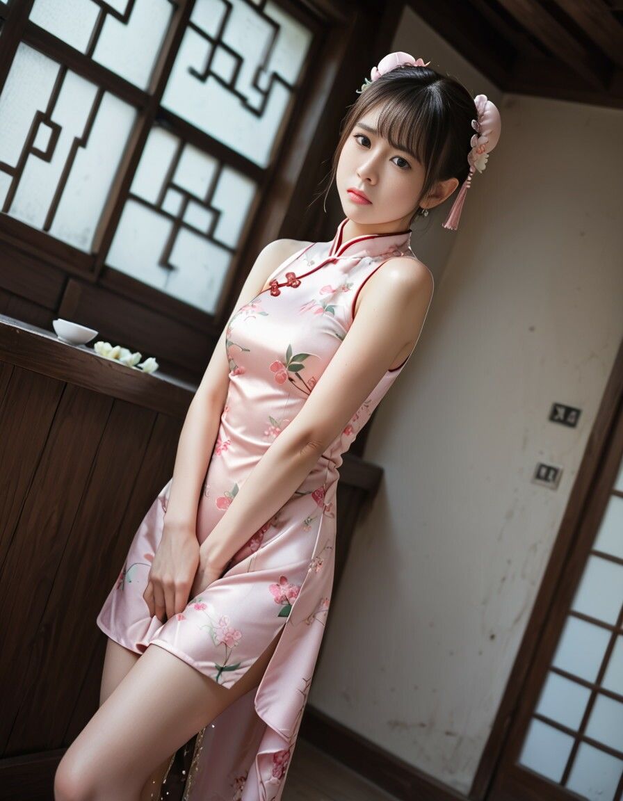 サンプル画像1:おもらしチャイナドレス美女(P-AI planning) [d_520895]