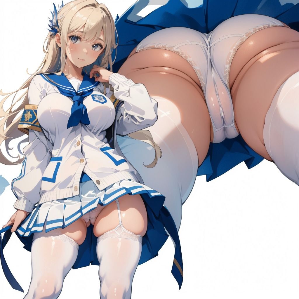 サンプル画像5:制服JK（白）のえちえちおパンツ盗撮アングル お尻編 Vol.1＋ Vol.2(おパンツ専門店) [d_520929]