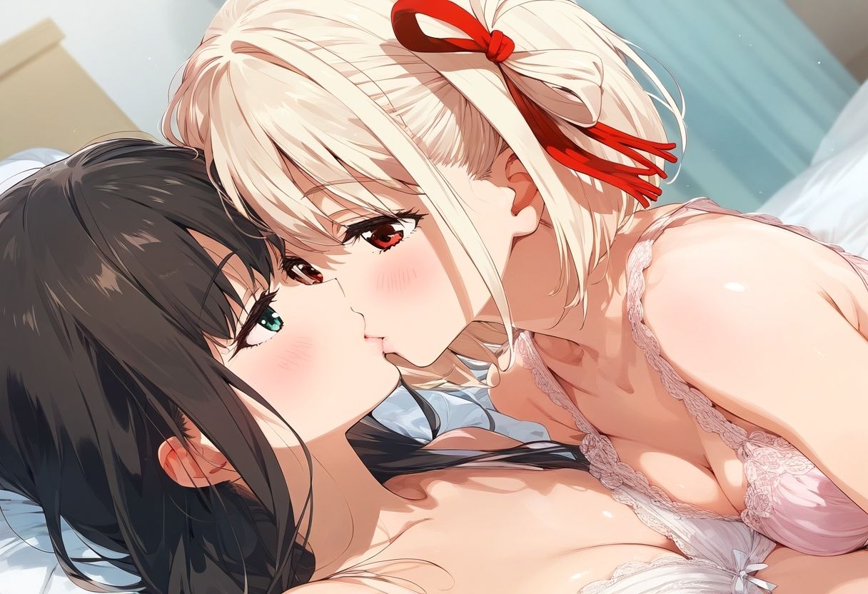 サンプル画像6:リ◯リス・リ◯イル  鏑◯千束＆井◯上たきな百合百合高解像度イラスト集(ぱーぷるびーとすたじお) [d_521053]