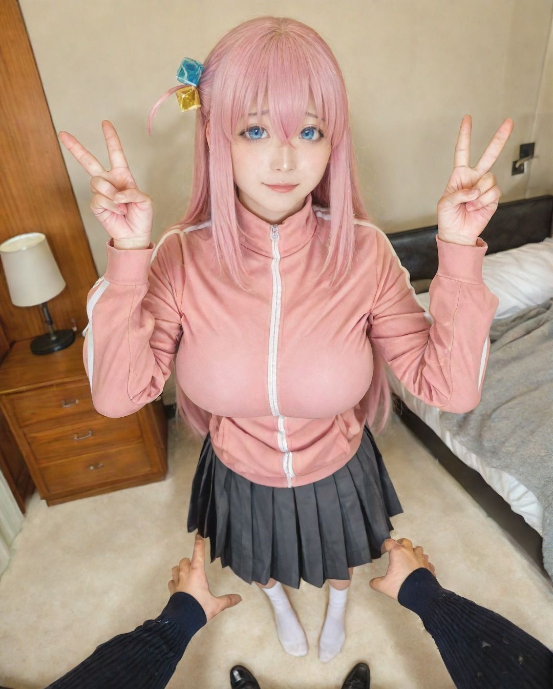 サンプル画像4:どちゃくそ変態なぼっちちゃんとコスプレ個撮えっち【30枚〜 制服メイド】(HentAI Maniac Japan) [d_521099]