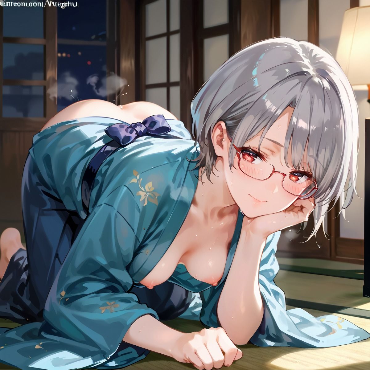 サンプル画像5:内気な眼鏡和服女子の欲情〜第二集〜(癒しエロっち) [d_521284]