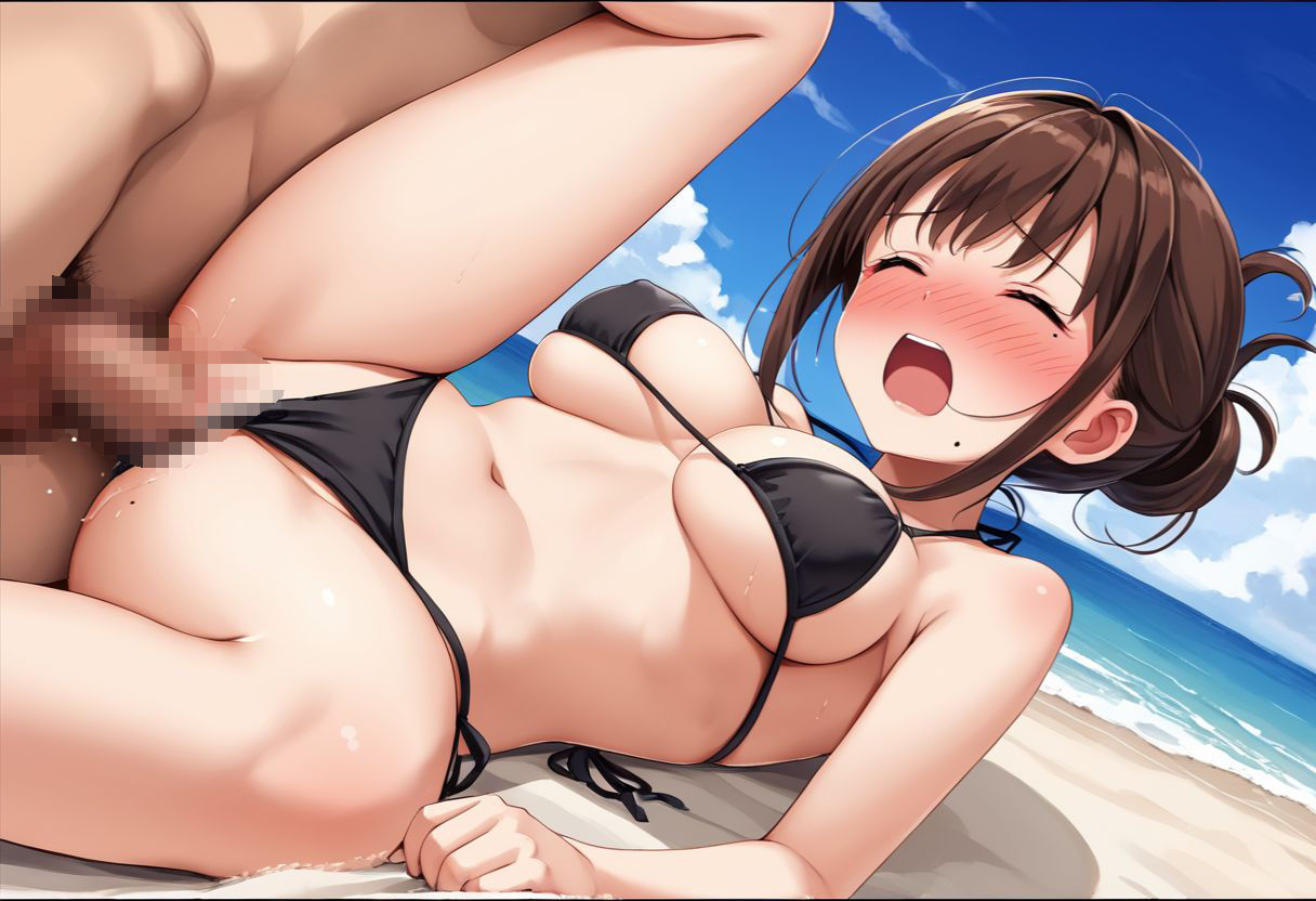 サンプル画像3:開放ビーチでビキニJKを孕ませる(マッテテコイサンマン) [d_521811]