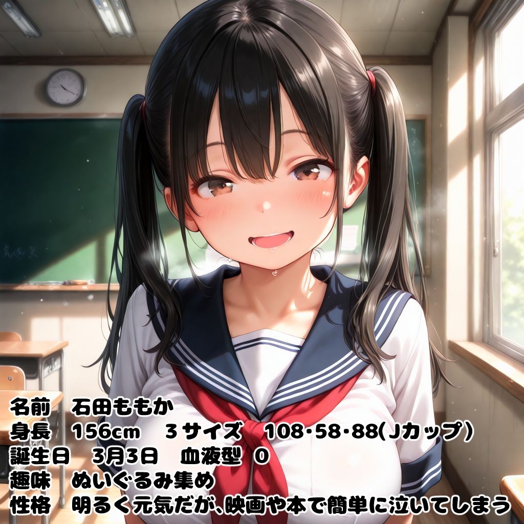 サンプル画像4:黒髪ツインテももか【セリフ付き】(いくら丼) [d_521820]