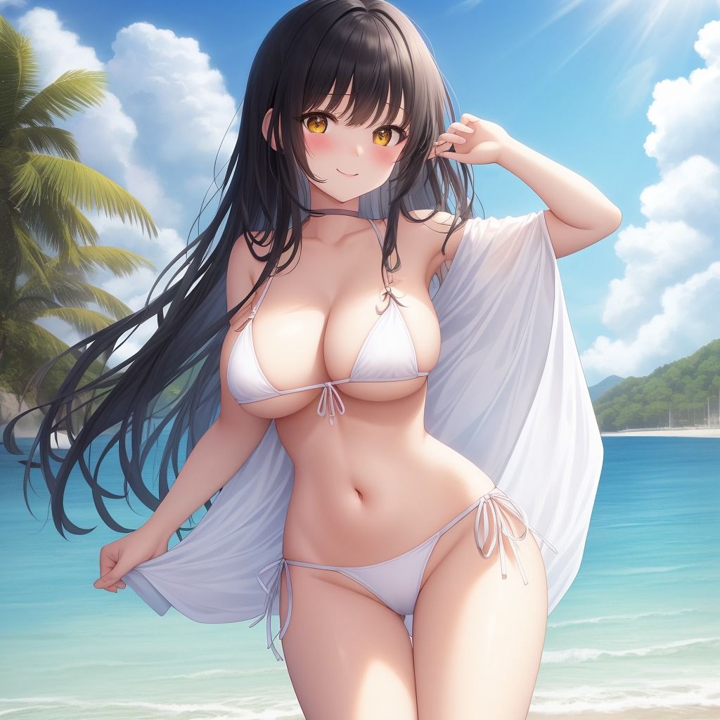 サンプル画像2:黒髪ビキニ娘ちゃん1〜500(エリシャのアトリエ) [d_522016]