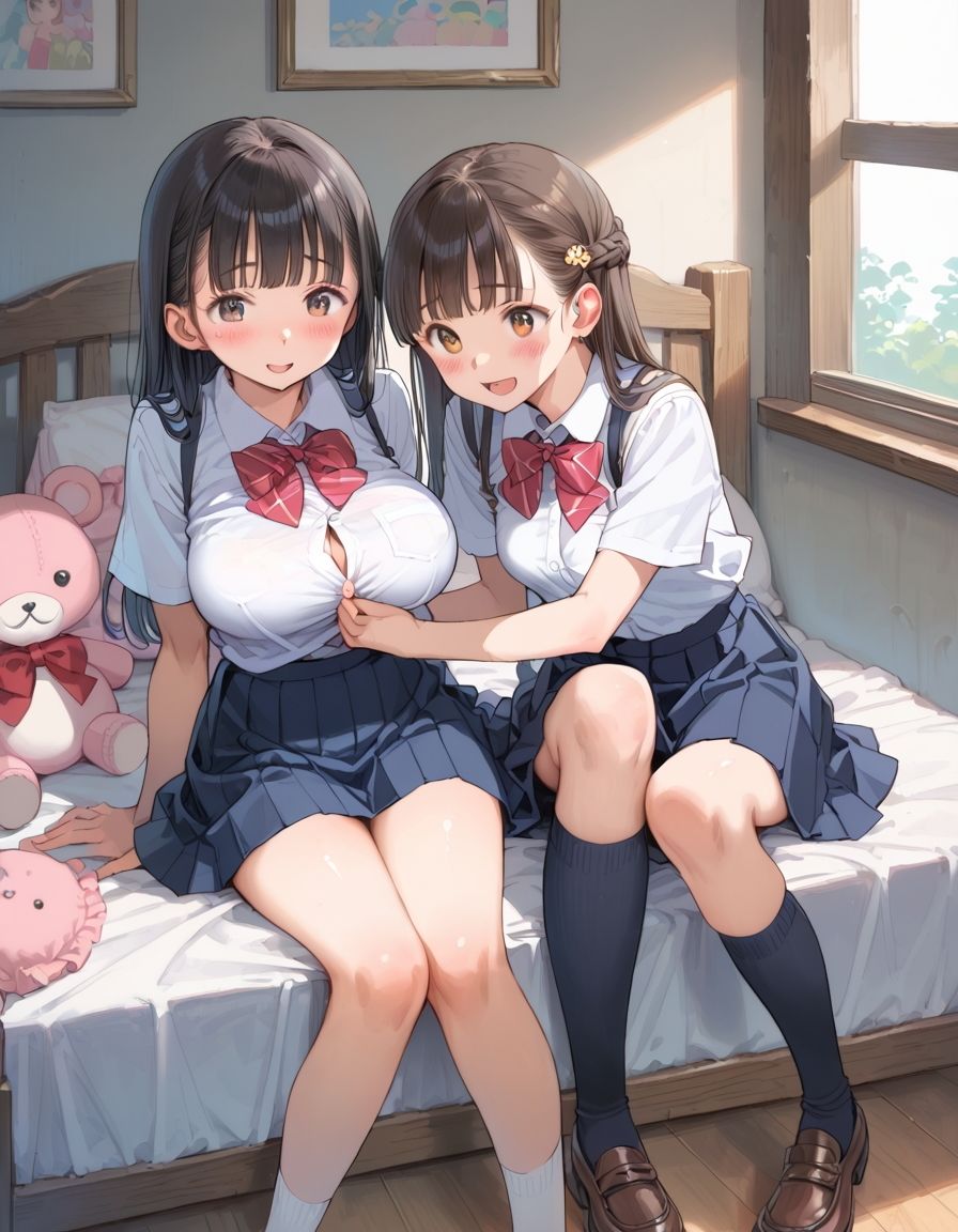 サンプル画像2:巨乳妹は生ハメがお好き 友達とのエロい会話、全部聞こえてるよ？(ひつじ雲) [d_522031]