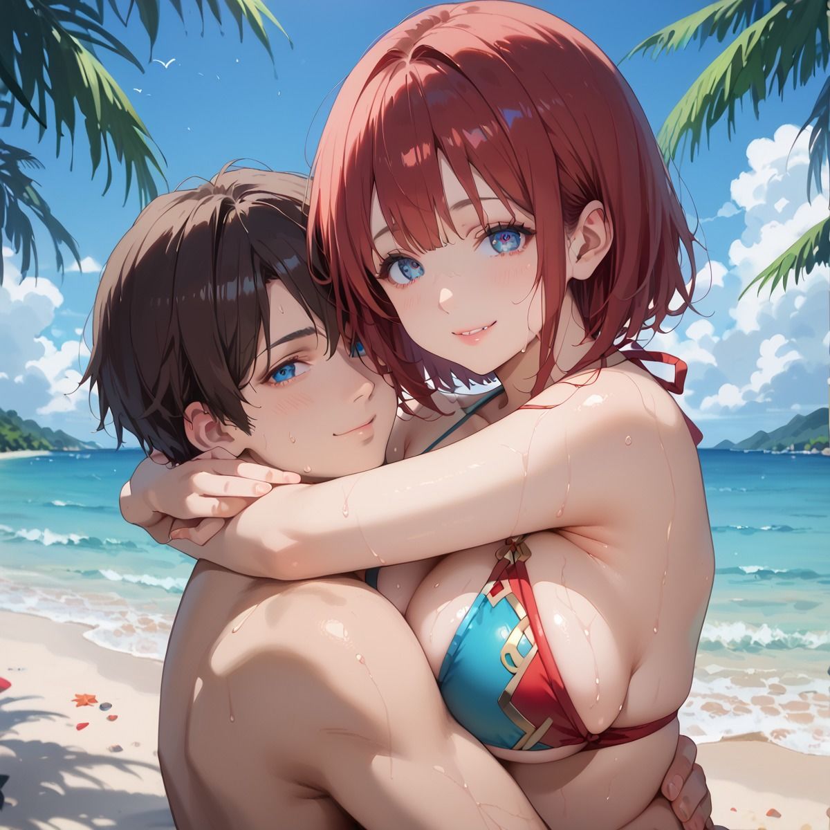 サンプル画像1:嵐で船が難破して，女の子だらけの島に漂着！？5(ぷにぷに.com) [d_522281]