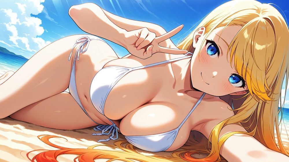 サンプル画像2:高嶺の黒髪お嬢様と大胆な金髪アイドルが専属カメラマンと禁断契約！【4K】【FANZA専売】(御一堂) [d_522387]