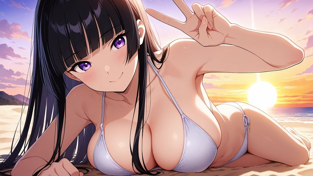 サンプル画像3:高嶺の黒髪お嬢様と大胆な金髪アイドルが専属カメラマンと禁断契約！【4K】【FANZA専売】(御一堂) [d_522387]