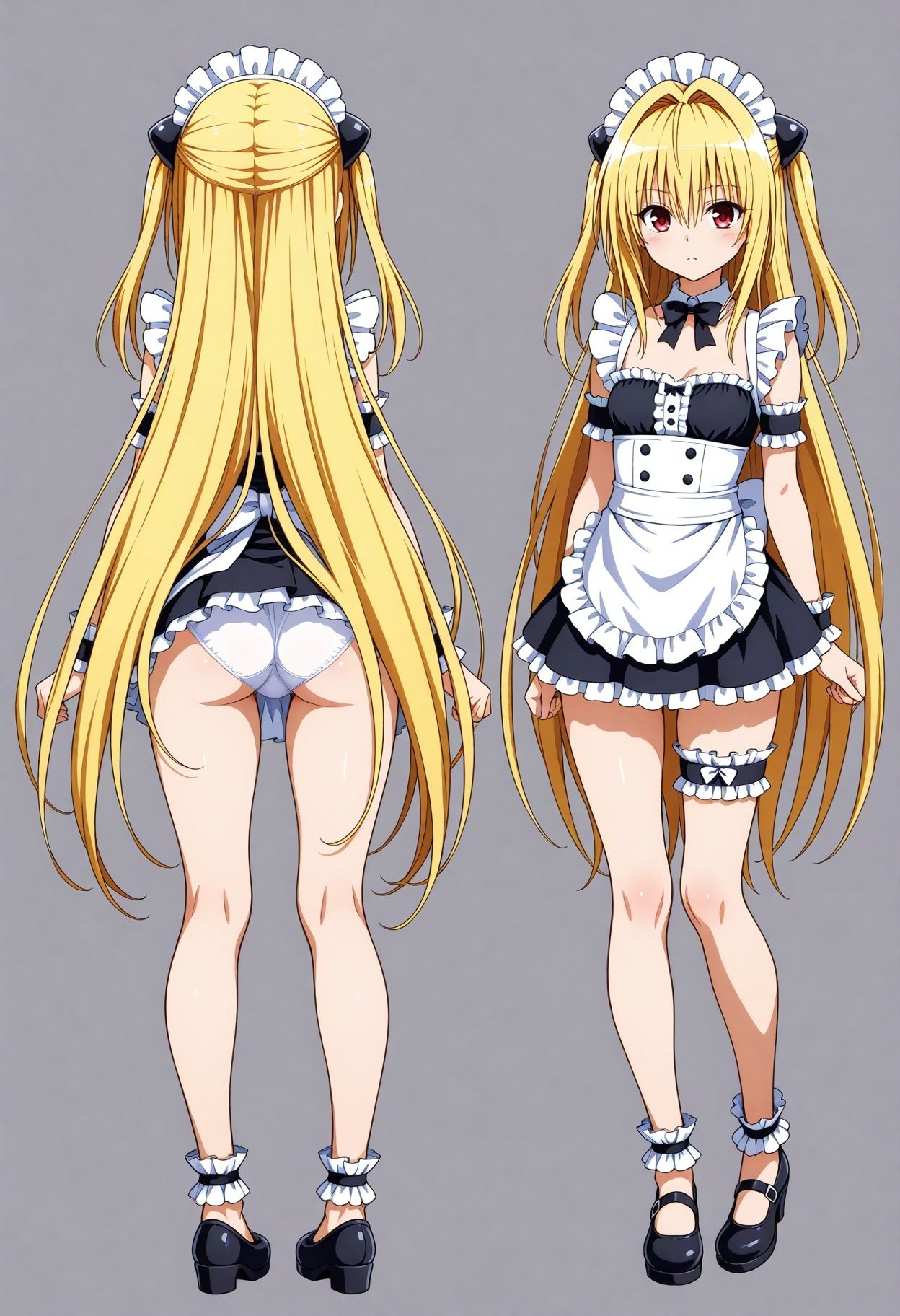 サンプル画像1:立ち絵とローアングル3【メイド服風】(Lunarith) [d_522511]