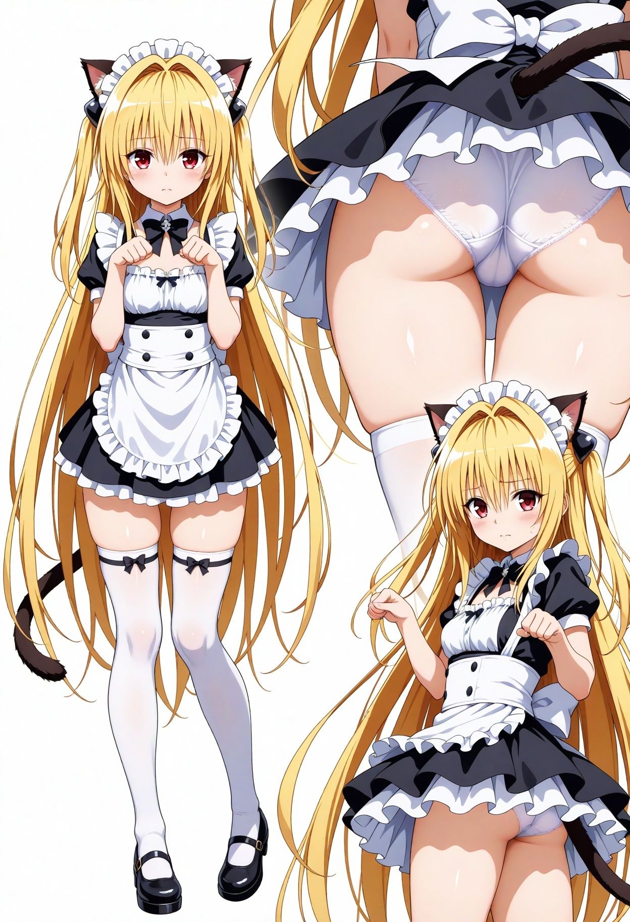 サンプル画像2:立ち絵とローアングル3【メイド服風】(Lunarith) [d_522511]