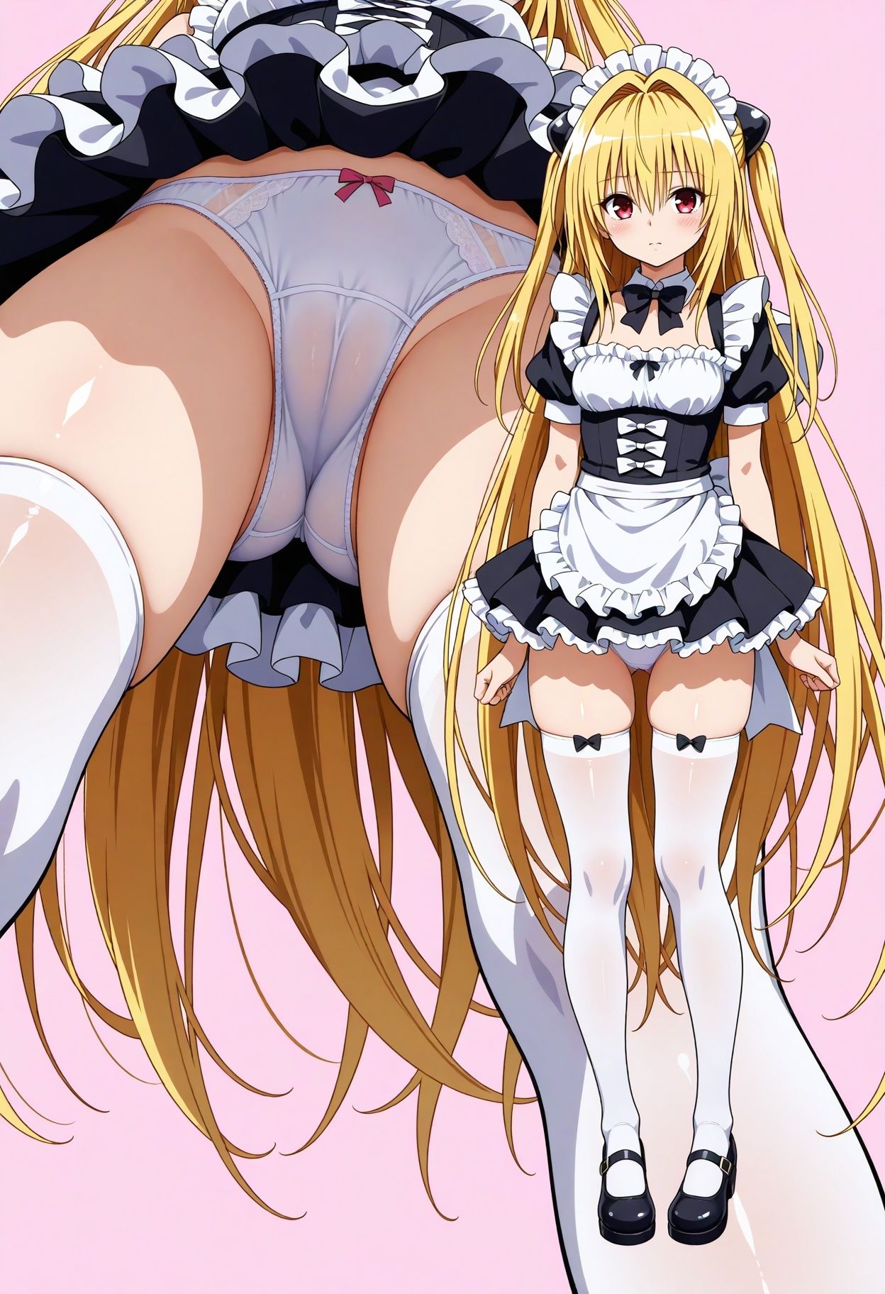 サンプル画像3:立ち絵とローアングル3【メイド服風】(Lunarith) [d_522511]