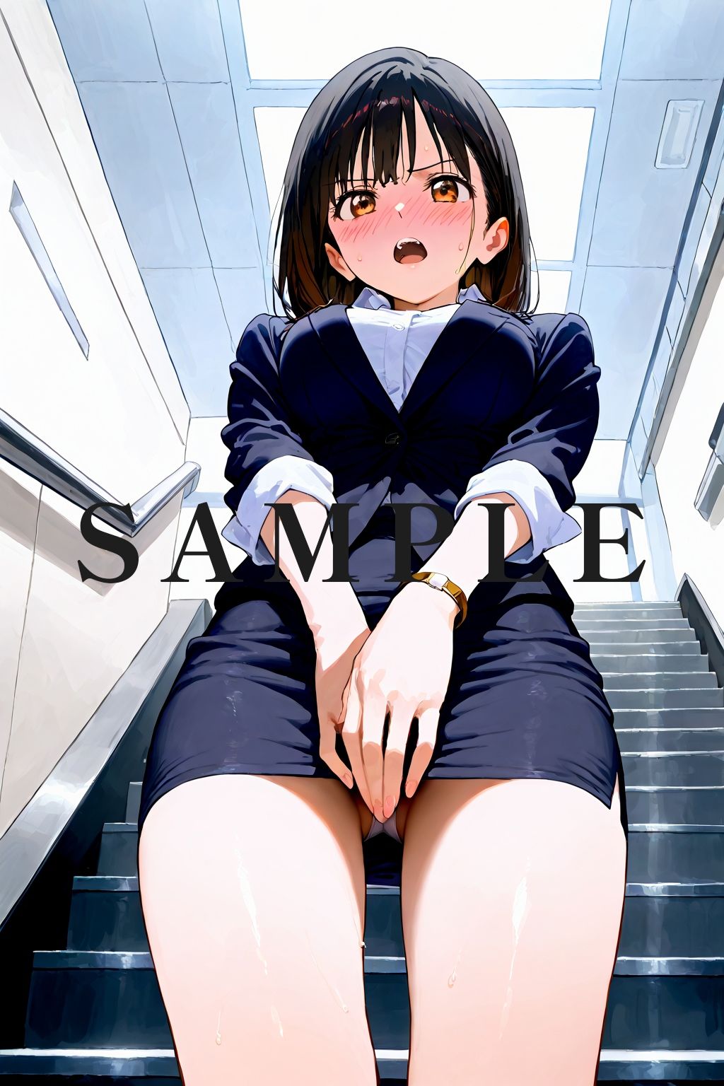 サンプル画像2:恥じらい×パンチラ隠しがやっぱり優勝でした。〜オフィス編〜(びろびろまん) [d_522630]