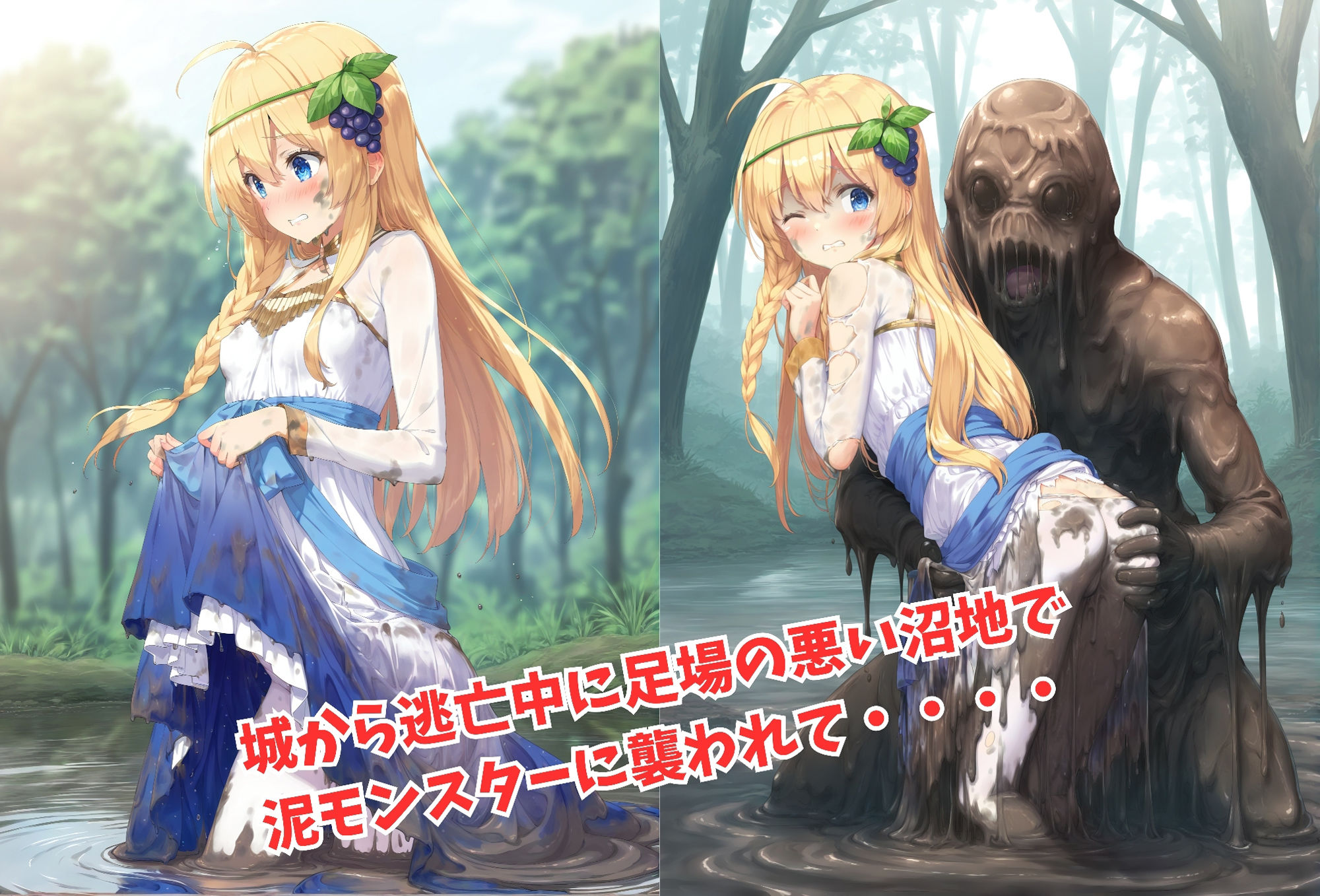 サンプル画像1:異世界×ヒロピン お願い・・・もうやめて・・・(絵心あいのAI生成アトリエ) [d_522665]