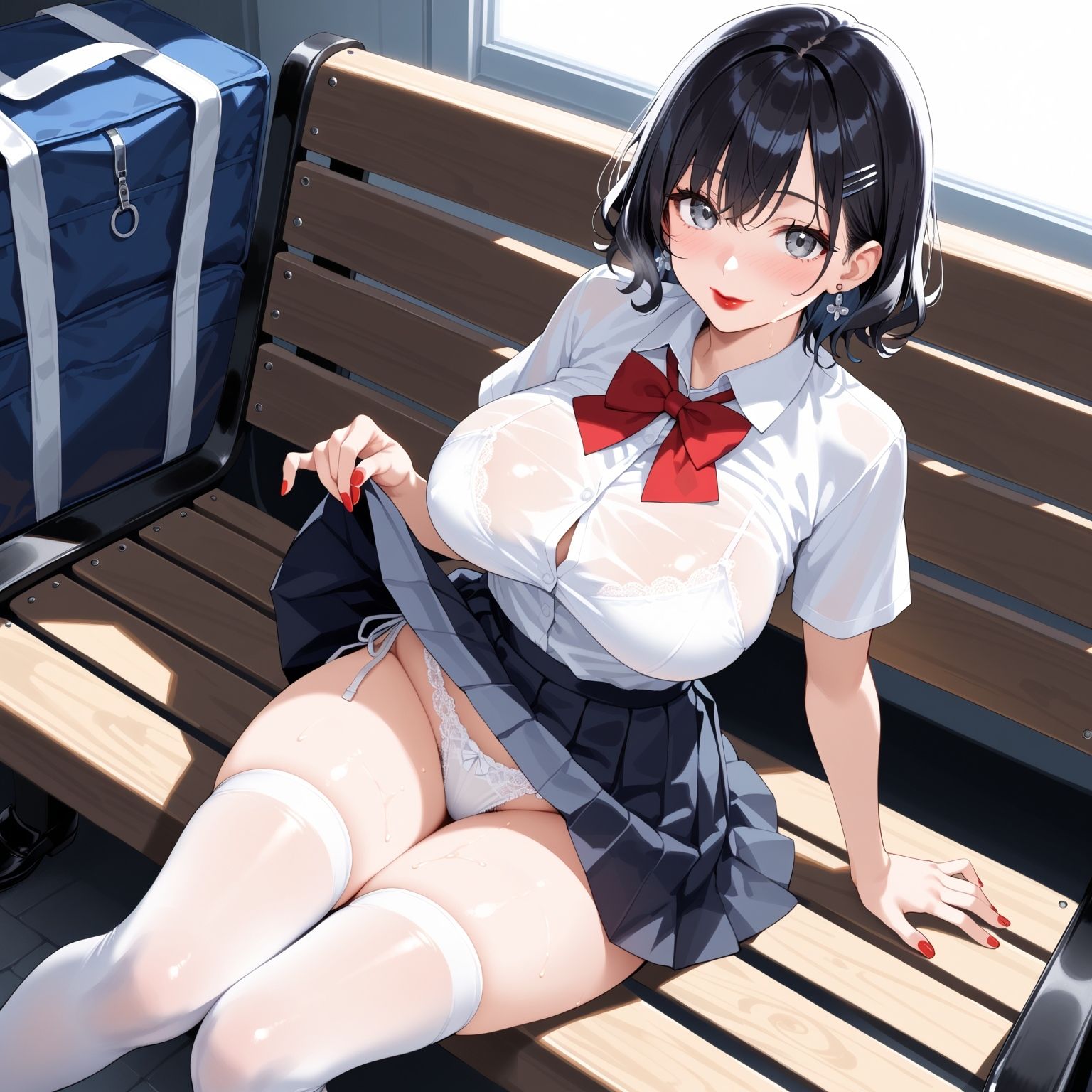 サンプル画像1:お母さんと制服デートするCG集(妄想サチュレーション) [d_522694]