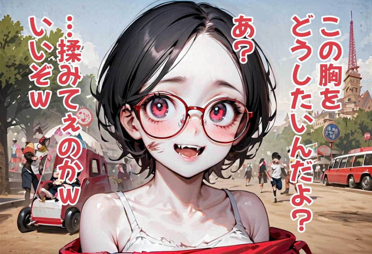 サンプル画像3:ゾンビオデコメガネちゃんと闇テーマパークでデート 巨乳・セックス・横長サイズ編(コーンパン) [d_522730]