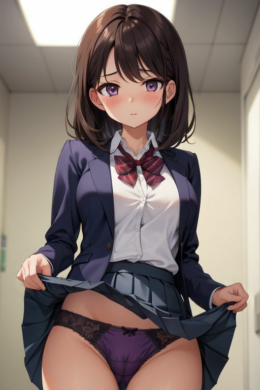 サンプル画像4:悪魔の生徒手帳_パンツを見せて朝の挨拶2(AI幻想庭園) [d_522817]