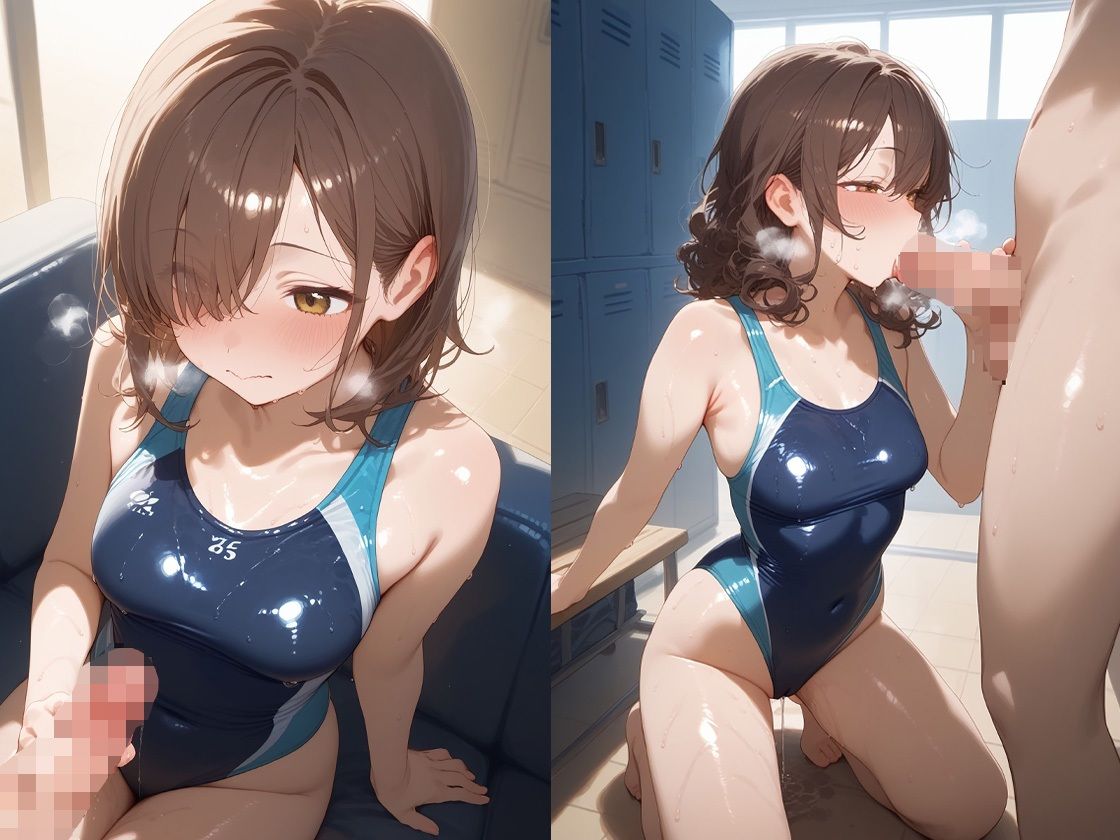 サンプル画像2:えちえち水泳部娘〜部活後は即汗だくせっくす〜(AI-beauty2.5) [d_522858]