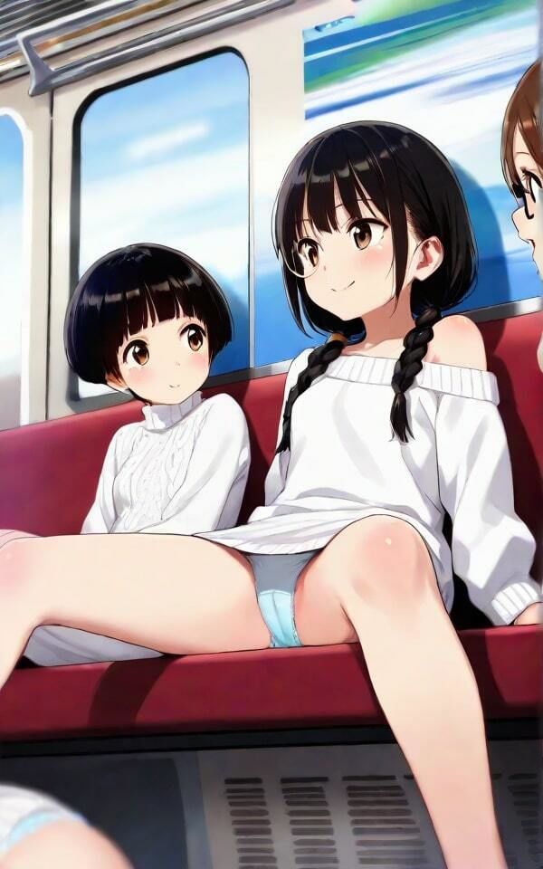 サンプル画像1:パンチラ電車でフル勃起(ファラオ) [d_522992]