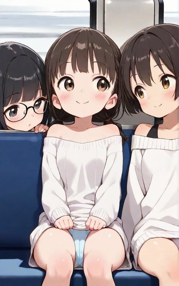 サンプル画像3:パンチラ電車でフル勃起(ファラオ) [d_522992]