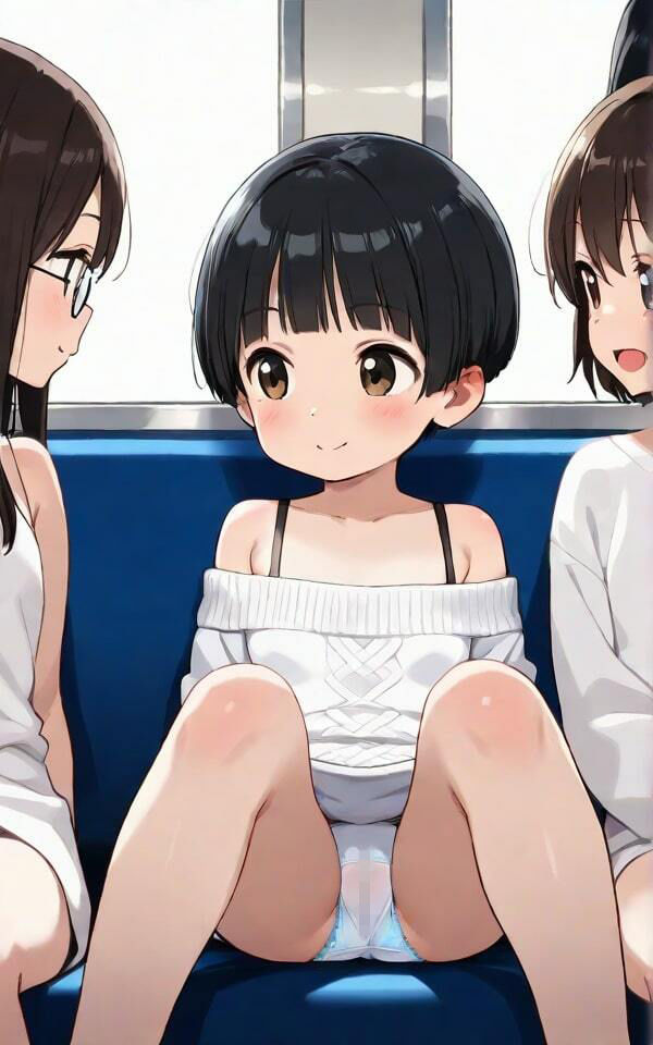 サンプル画像5:パンチラ電車でフル勃起(ファラオ) [d_522992]