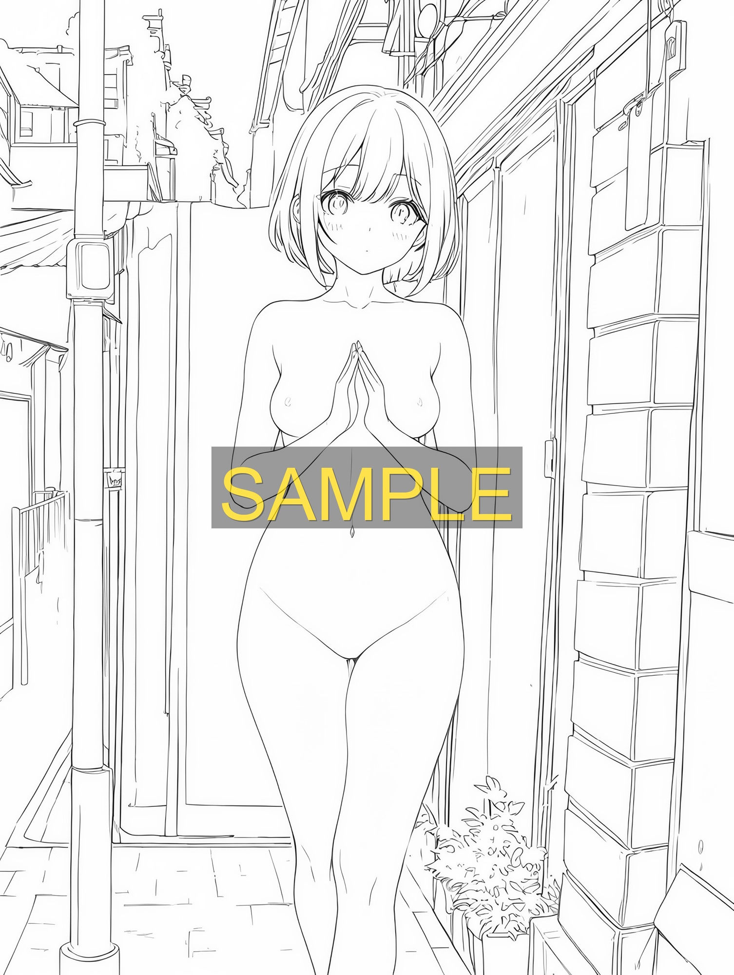 サンプル画像2:魅惑のシルエット 〜大人のための官能塗り絵 Vol.1(ゆるふわ☆乙女の楽園) [d_523006]