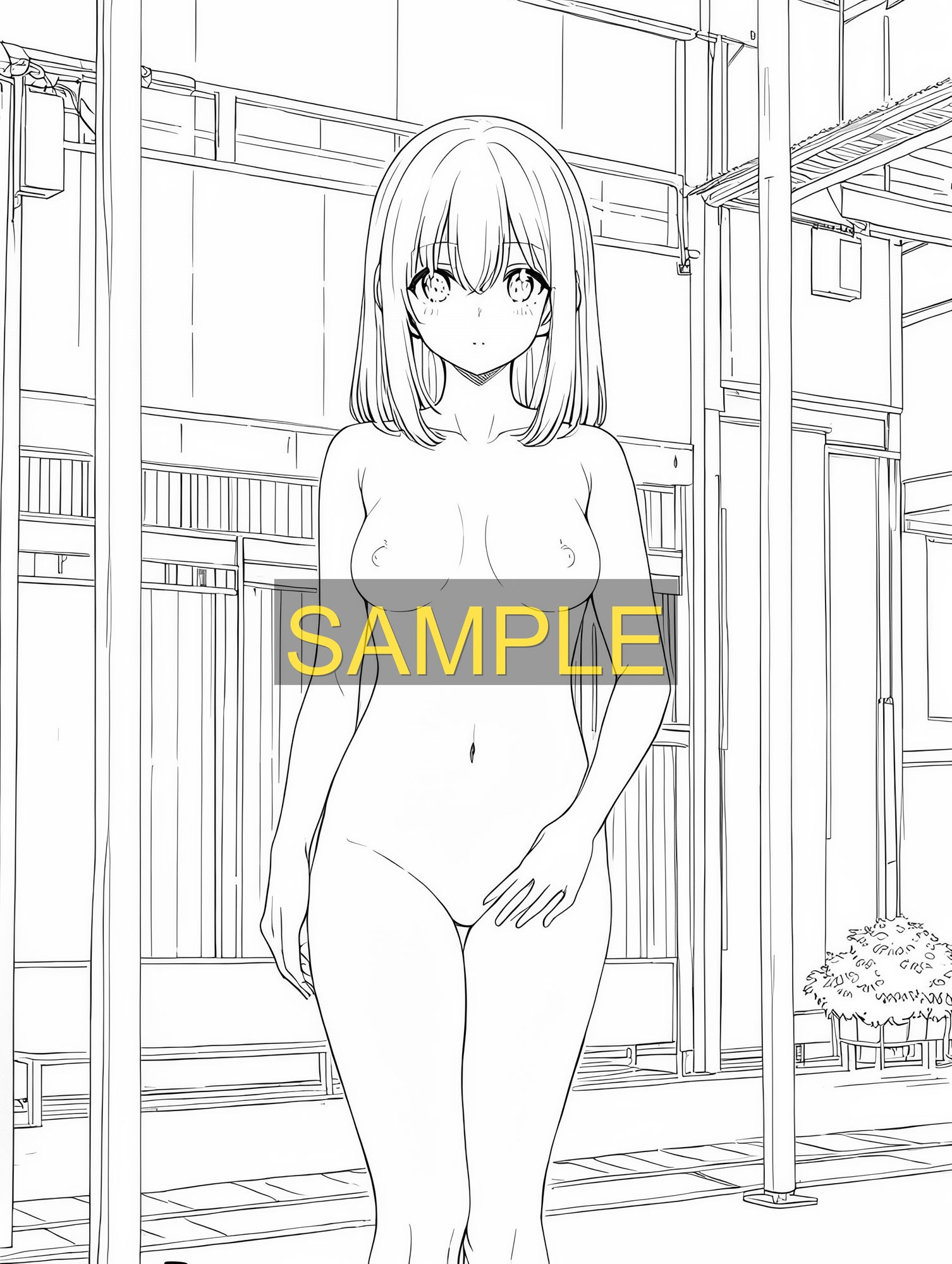 サンプル画像4:魅惑のシルエット 〜大人のための官能塗り絵 Vol.1(ゆるふわ☆乙女の楽園) [d_523006]