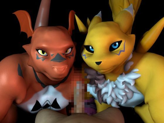 【総集編・獣】デジモン25周年!レナモンとギルモンのエチエチ絶頂交尾!ケモナー必見!【3D動画】の画像7