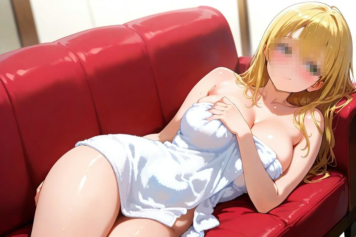 サンプル画像5:バスタオル一枚の誘惑  抗えない視線の罠(AI幻想工房) [d_523385]